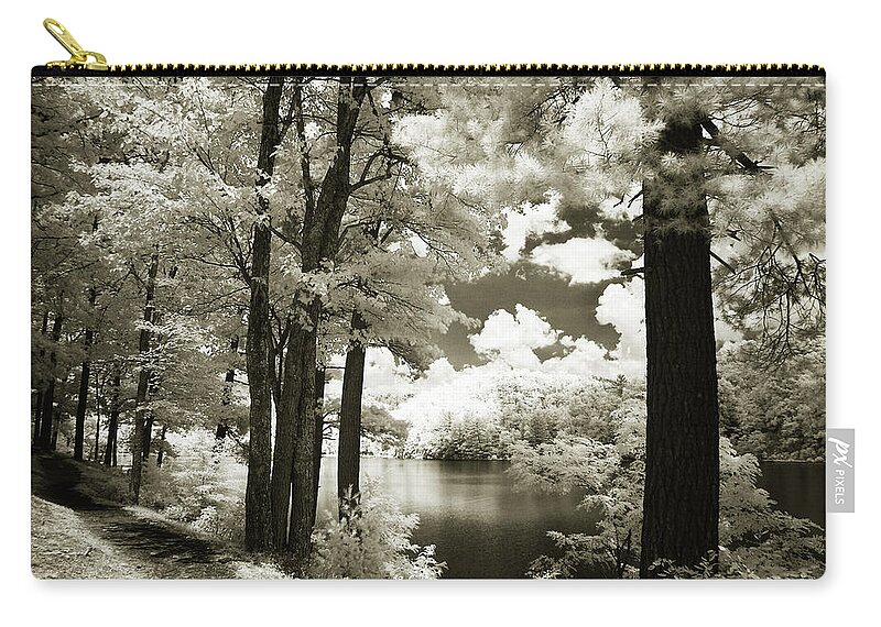 Photo Zip Pouch featuring the photograph Along the Lakeshore -1 by Alan Hausenflock