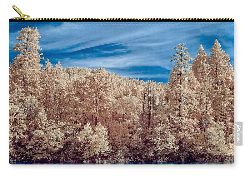 Greg Nyquist Zip Pouch featuring the photograph Along the Smith River in Infrared by Greg Nyquist