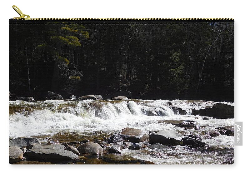 Swift River Zip Pouch featuring the photograph Along the Swift River by Catherine Gagne