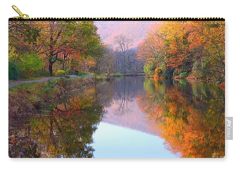 Autumn Zip Pouch featuring the photograph Along These Autumn Days by Tami Quigley