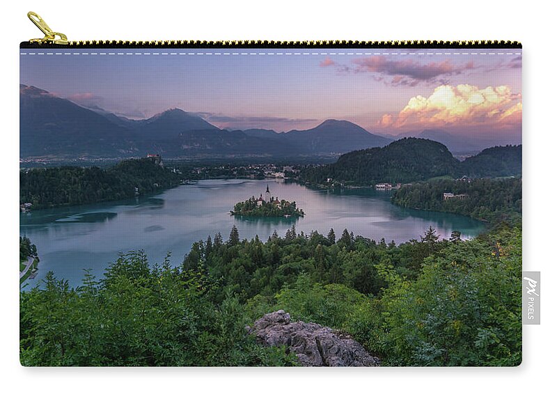 Alps Zip Pouch featuring the photograph Alpine Twilight by Andrew Matwijec