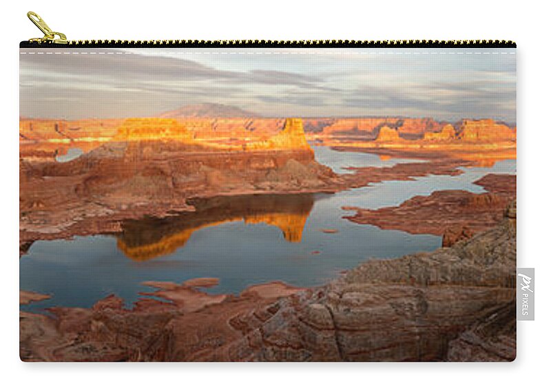 Alstrom Point Zip Pouch featuring the photograph Alstrom Point Panorama by Dustin LeFevre