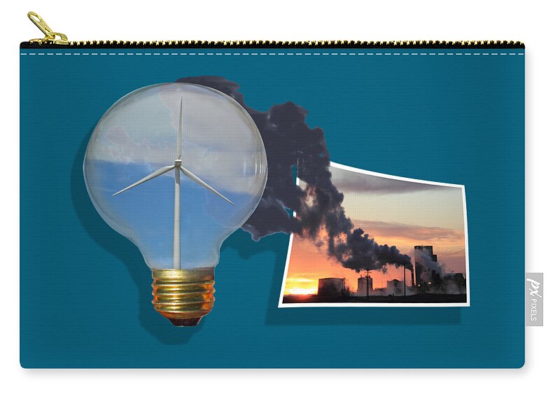 Alternative Energy Zip Pouch featuring the photograph Alternative Energy by Shane Bechler