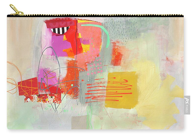 Jane Davies Zip Pouch featuring the painting Alternative Facts by Jane Davies