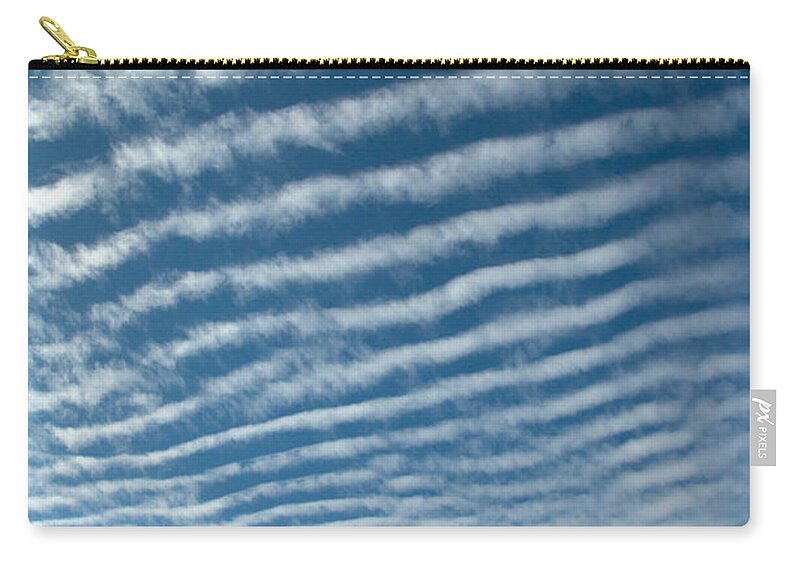 Weather Zip Pouch featuring the photograph Altocumulus undulatus clouds by Stephen J Krasemann