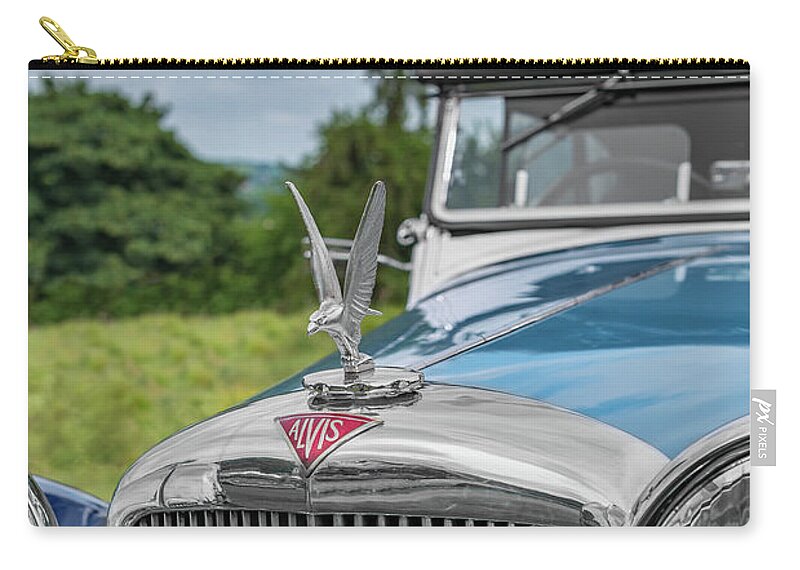 Alvis Mascot Zip Pouch featuring the photograph Alvis Speed 25 by Adrian Evans