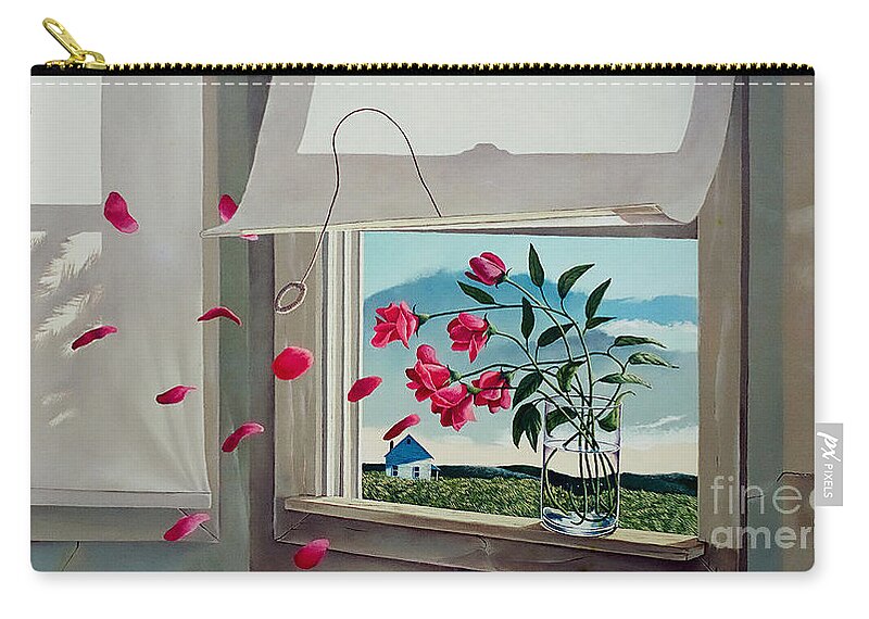 Roses Carry-all Pouch featuring the painting Always with you by Christopher Shellhammer