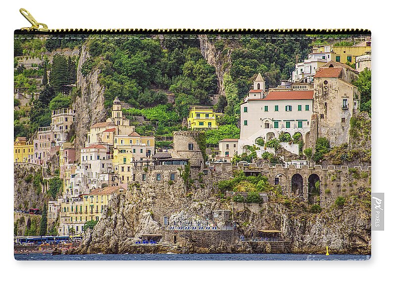 Amalfi Coast Carry-all Pouch featuring the photograph Amalfi Coast 2 by Maria Rabinky