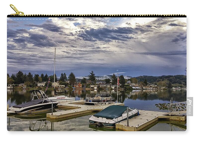 Devils Lake Zip Pouch featuring the photograph Devils Lake Oregon #5 by J R Yates
