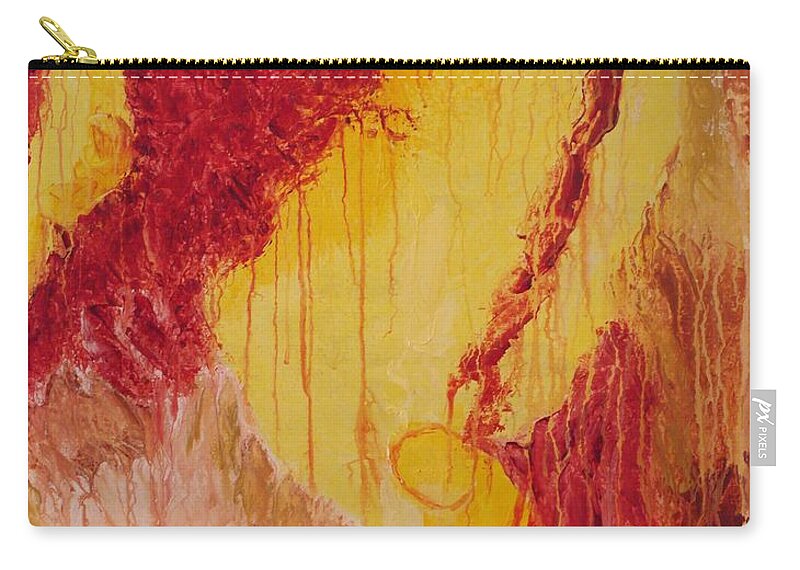Abstract Zip Pouch featuring the painting Amazing Love by Catalina Walker