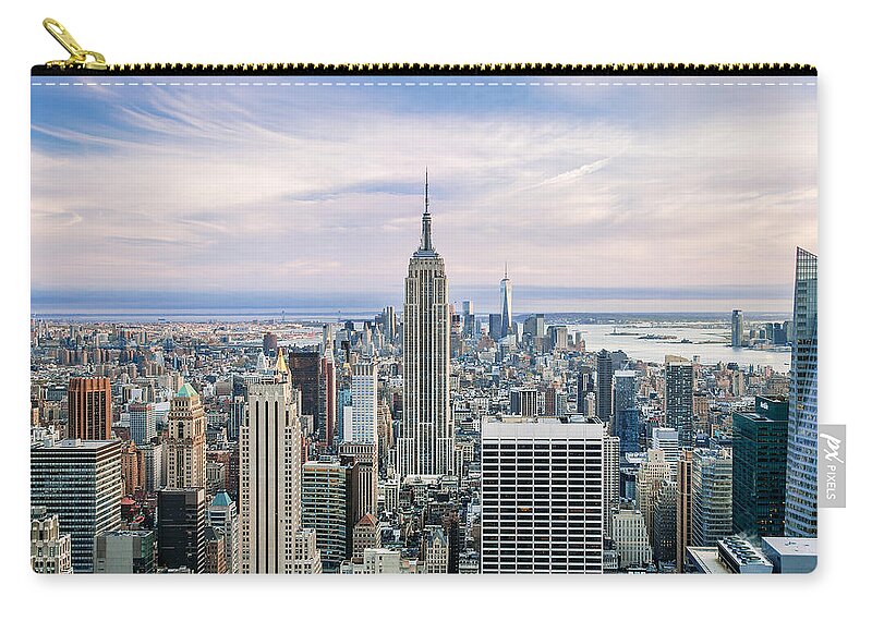 Manhattan Skyline Zip Pouch featuring the photograph Amazing Manhattan by Az Jackson