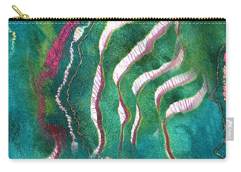 Russian Artists New Wave Zip Pouch featuring the painting Amazon River by Marina Shkolnik