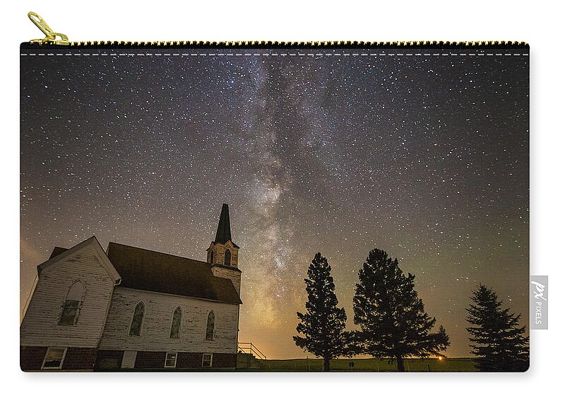 Milky Way Zip Pouch featuring the photograph Amen by Aaron J Groen