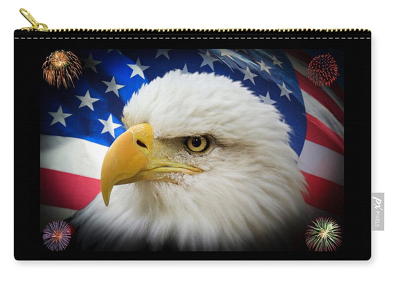 4th Of July Zip Pouch featuring the photograph American Pride by Shane Bechler
