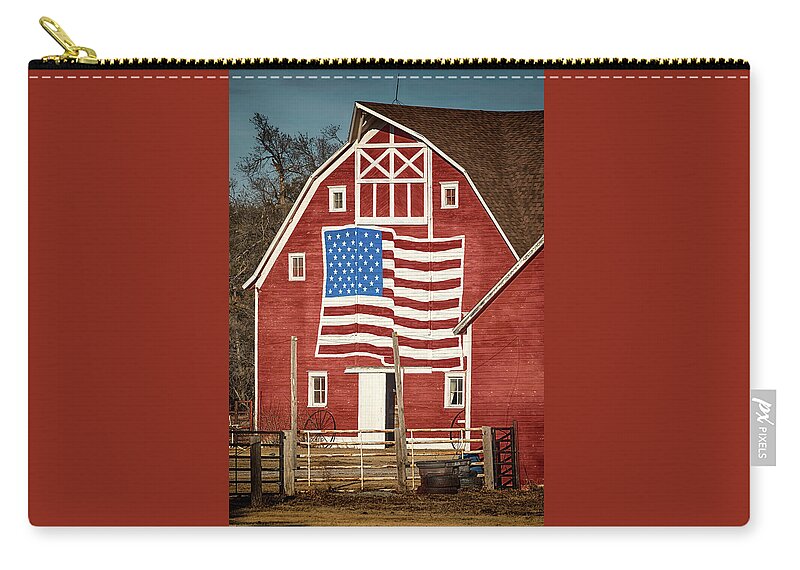 Barn Carry-all Pouch featuring the photograph American Pride by Susan Rissi Tregoning