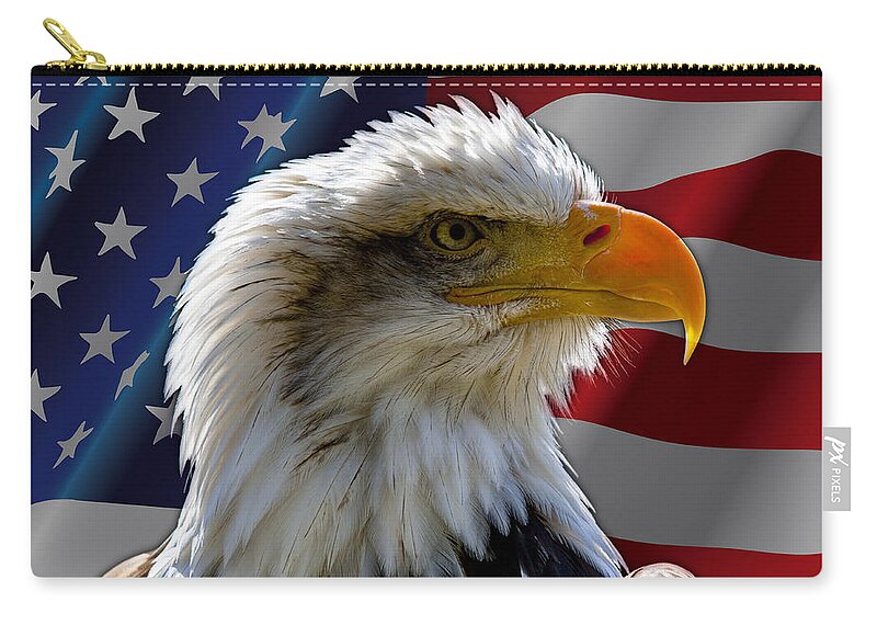 Stars And Stripes Carry-all Pouch featuring the photograph America by Andy Myatt