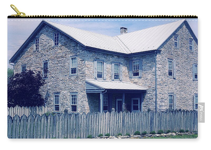 Amish Home Zip Pouch featuring the photograph Amish Home by Angie Tirado