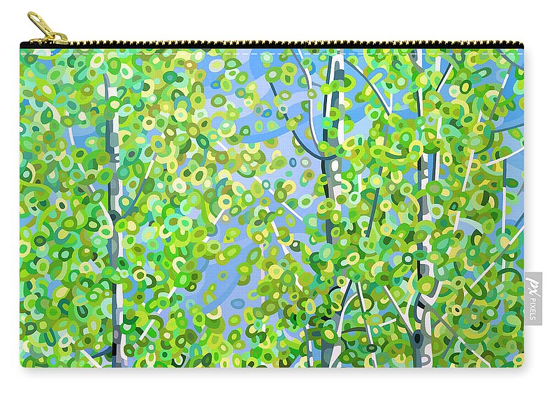 Fine Art Carry-all Pouch featuring the painting Among Friends by Mandy Budan