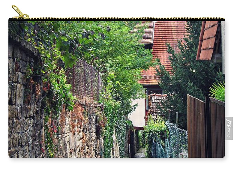 Schwaigern Zip Pouch featuring the photograph An Alley in Schwaigern by Sarah Loft