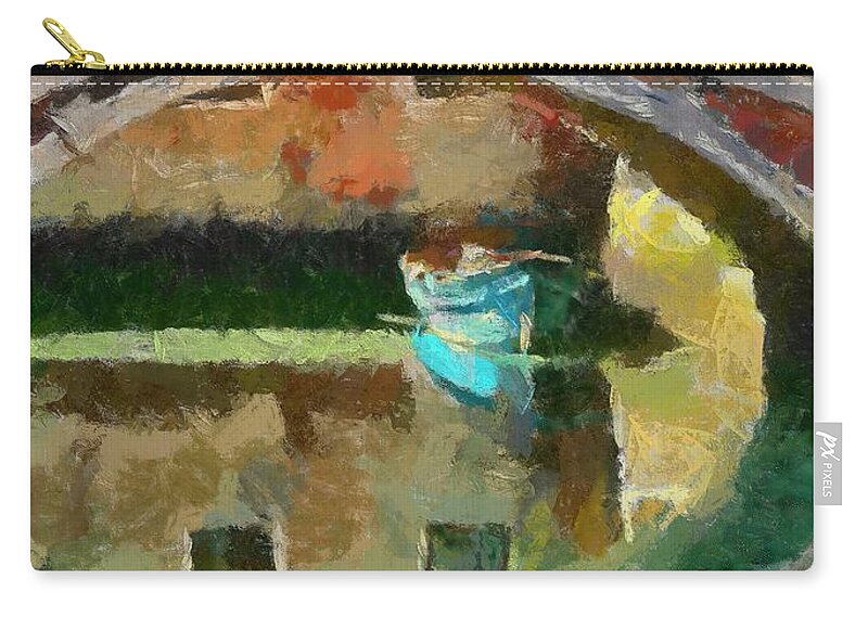 Cities Zip Pouch featuring the painting An Early Morning in Venice by Dragica Micki Fortuna