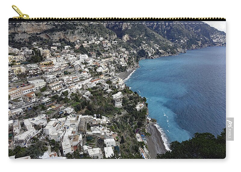 Amalfi Coast Zip Pouch featuring the photograph An Overall Scenic View Of The Amalfi Coast In Italy by Rick Rosenshein