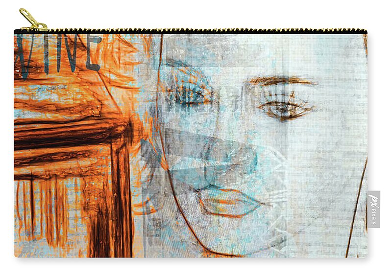 Venice Zip Pouch featuring the photograph An unknown woman at Venice by Gabi Hampe