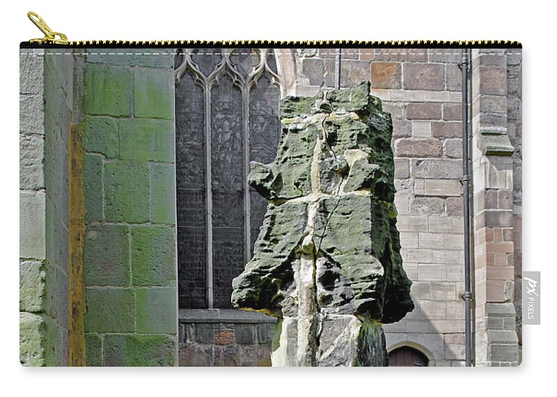 Europe Zip Pouch featuring the photograph Ancient Church Tower Pinnacle, Derby by Rod Johnson