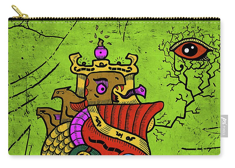 Surreal Zip Pouch featuring the digital art Ancient Egypt Pharaoh by Sotuland Art