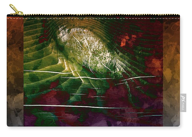 Ancient Fish - Abstract Art Zip Pouch featuring the photograph Ancient Fish - Abstract Art by Barbara A Griffin