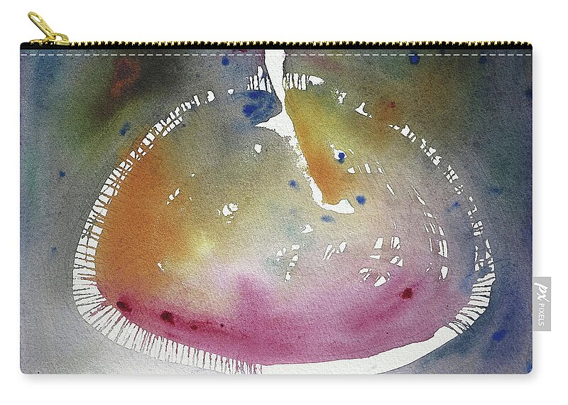 Painting Zip Pouch featuring the painting And still it's bothering 4 by Petra Rau