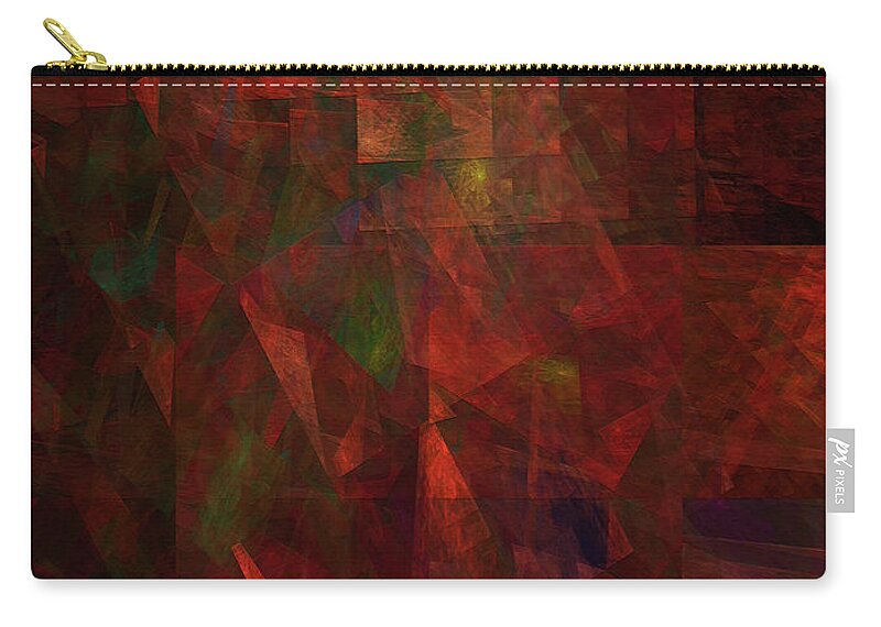 Abstract Zip Pouch featuring the digital art Andee Design Abstract 135 2017 by Andee Design