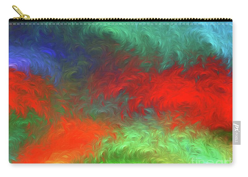 Andee Design Rainbow Colors Abstract Zip Pouch featuring the digital art Andee Design Abstract 3 2016 by Andee Design