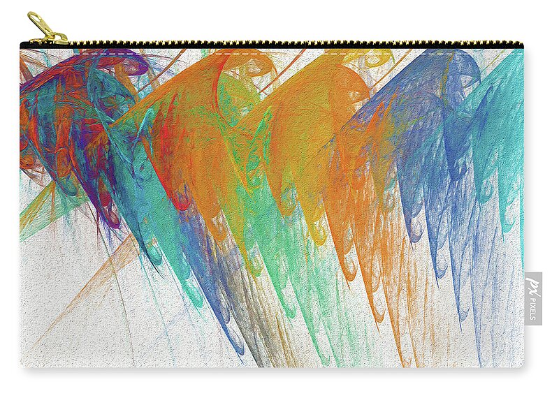 Abstract Zip Pouch featuring the digital art Andee Design Abstract 41 2017 by Andee Design