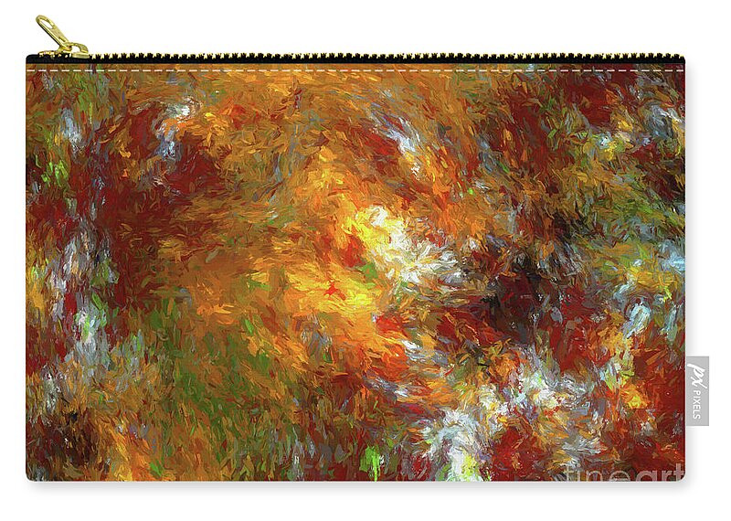 Abstract Zip Pouch featuring the digital art Andee Design Abstract 69 2017 by Andee Design