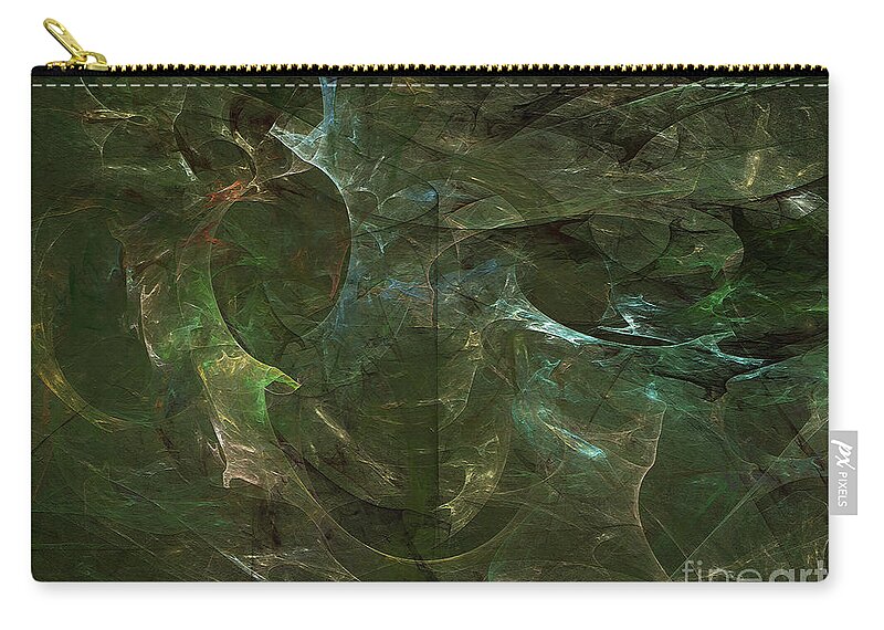 Abstract Zip Pouch featuring the digital art Andee Design Abstract 75 2017 #1 by Andee Design
