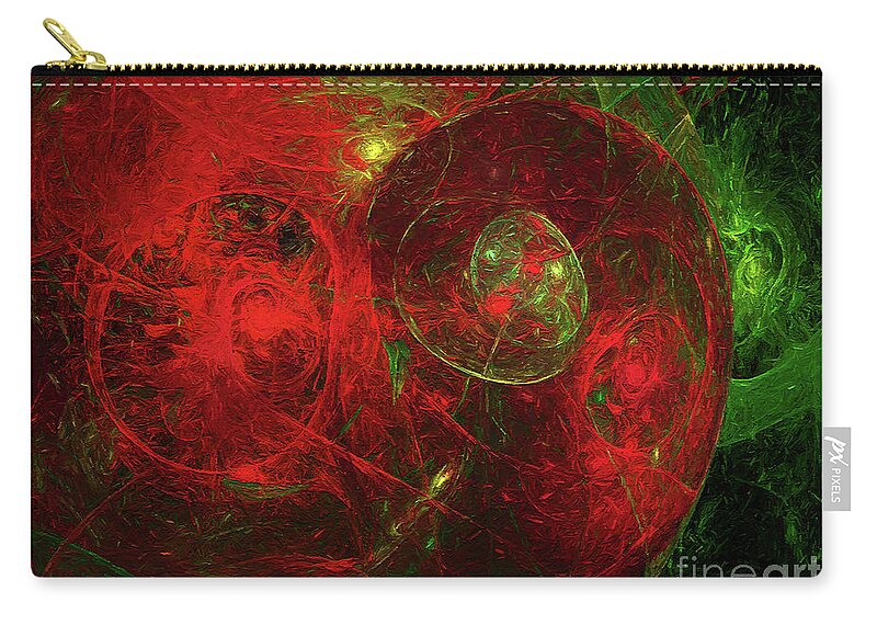 Abstract Zip Pouch featuring the digital art Andee Design Abstract 96 2017 by Andee Design