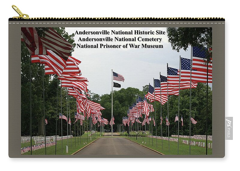 Andersonville Zip Pouch featuring the photograph Andersonville National Park by Jerry Battle