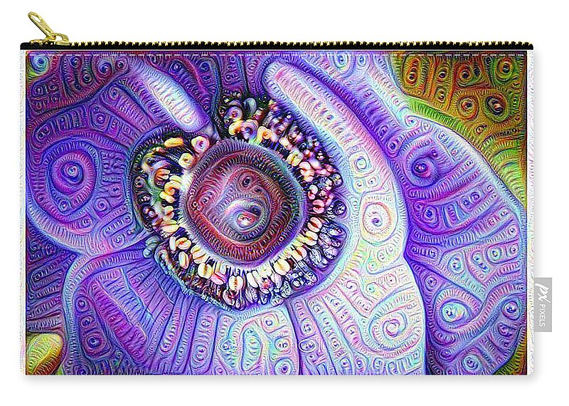 Google Zip Pouch featuring the photograph Anemone by Spikey Mouse Photography