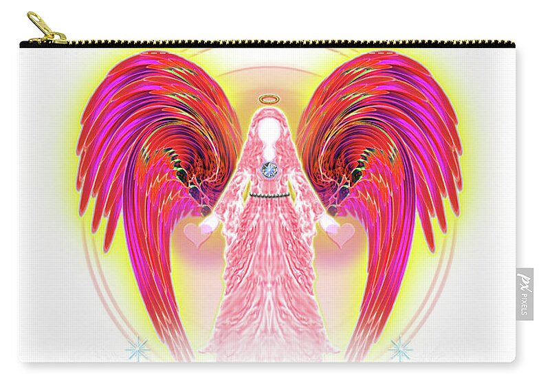 Inspiration Carry-all Pouch featuring the digital art Angel #199 by Barbara Tristan
