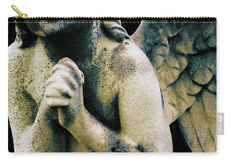 Angel Zip Pouch featuring the digital art Angel 2 by Maria Huntley