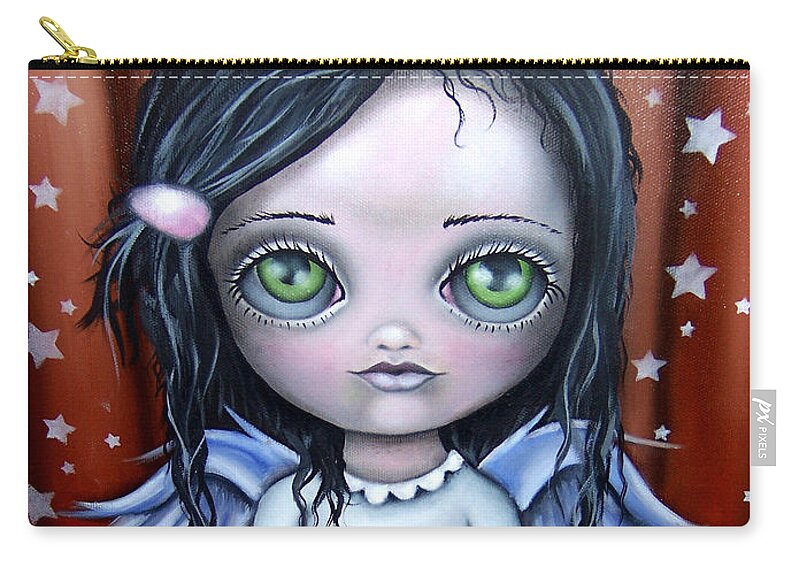 Abril Andrade Griffith Carry-all Pouch featuring the painting Angel Girl by Abril Andrade