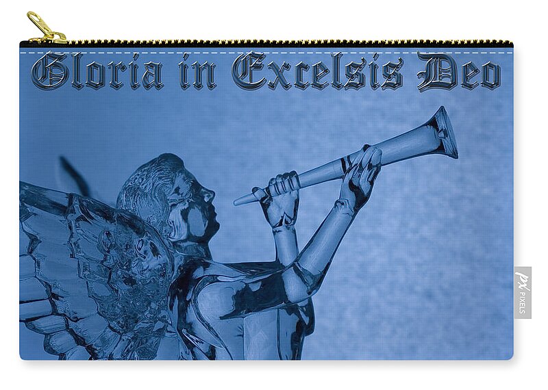 Christmas Zip Pouch featuring the photograph Angel Gloria in Excelsis Deo by Denise Beverly