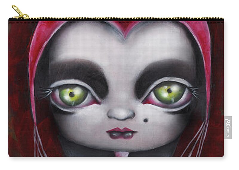 Hellraiser Carry-all Pouch featuring the painting Angelique by Abril Andrade
