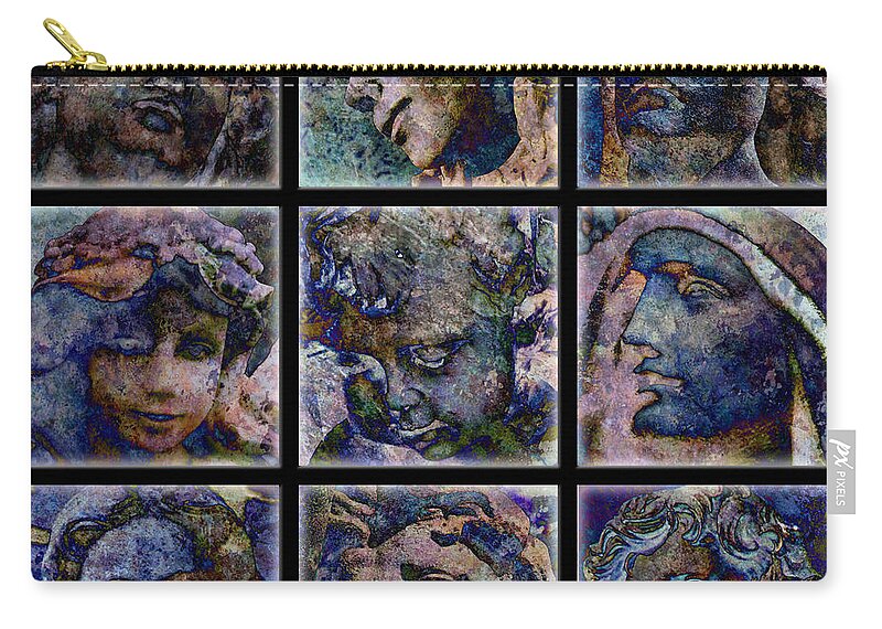 Angel Zip Pouch featuring the digital art Angels by Barbara Berney