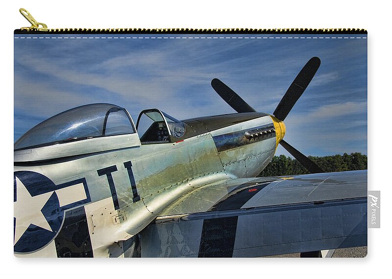 Angels Playmate Zip Pouch featuring the photograph Angels Playmate P-51 by Steven Richardson