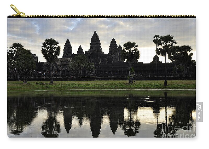 Angkor Wat Zip Pouch featuring the photograph Angkor Wat 2 by Andrew Dinh