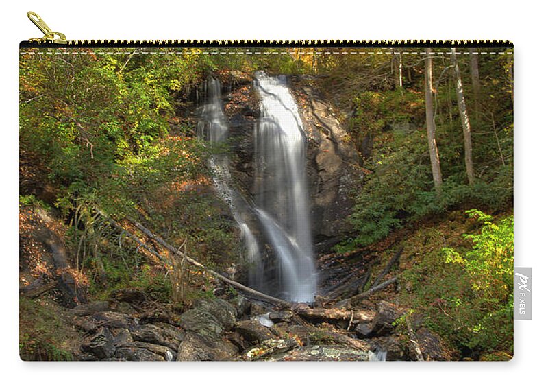 Ana Zip Pouch featuring the photograph Anna Rby Falls 3 by Penny Lisowski
