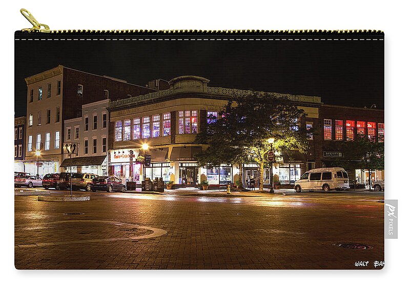 Annapolis Zip Pouch featuring the photograph Annapolis at Night by Walt Baker