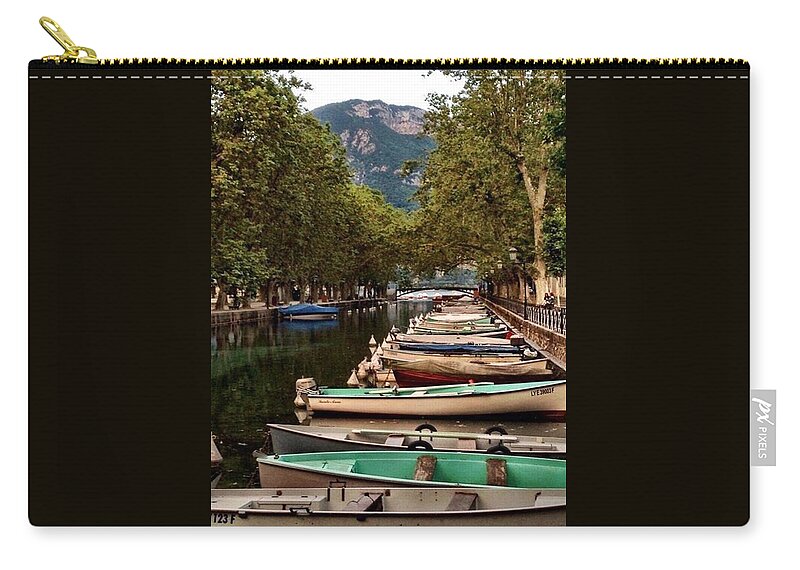 Annecy Zip Pouch featuring the photograph Annecy charm by Lauren Serene