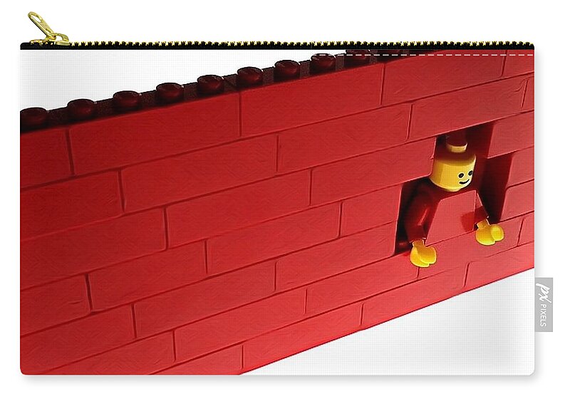 Lego Zip Pouch featuring the photograph Another Brick In The Wall by Mark Fuller